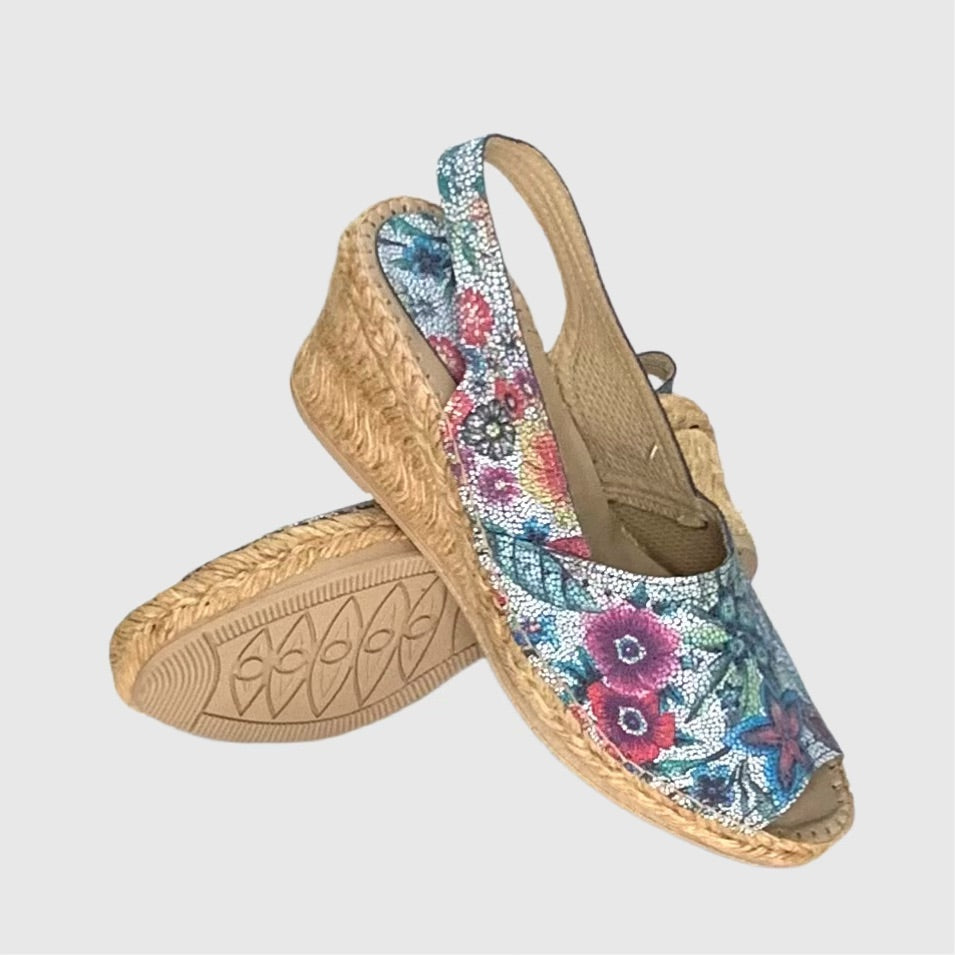 ANAGABI® | Sapato Cunha em Corda; Cor Estampado | Cod 9081