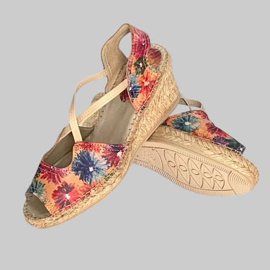 ANAGABI® | Sapato Cunha em Corda; Cor Estampado | Cod 9083