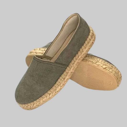 ANAGABI® | Sapato Cunha em Corda; Cor Verde | Cod 9086