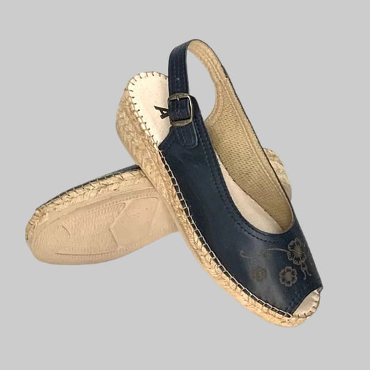 ANAGABI® | Sapato Cunha em Corda; Cor Azul | Cod 9084