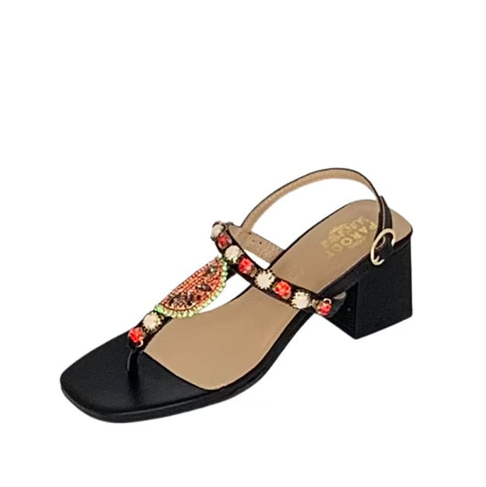 PARODI® | Sandália Senhora; Cor Preto | Cod SS547