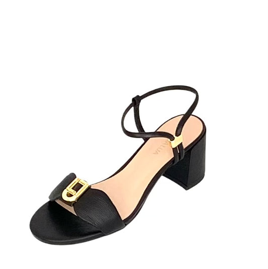 LUZ DA LUA® | Sandália Senhora; Cor Preto | Cod SS652