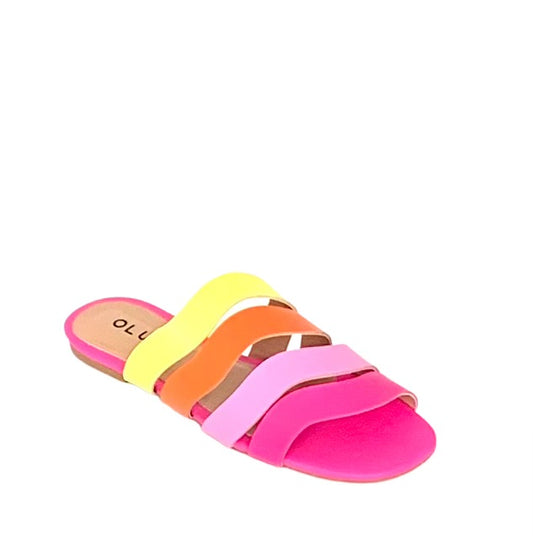 OLULU® | Chinelo Senhora; Cor Rosa com Laranja | Cod SS623