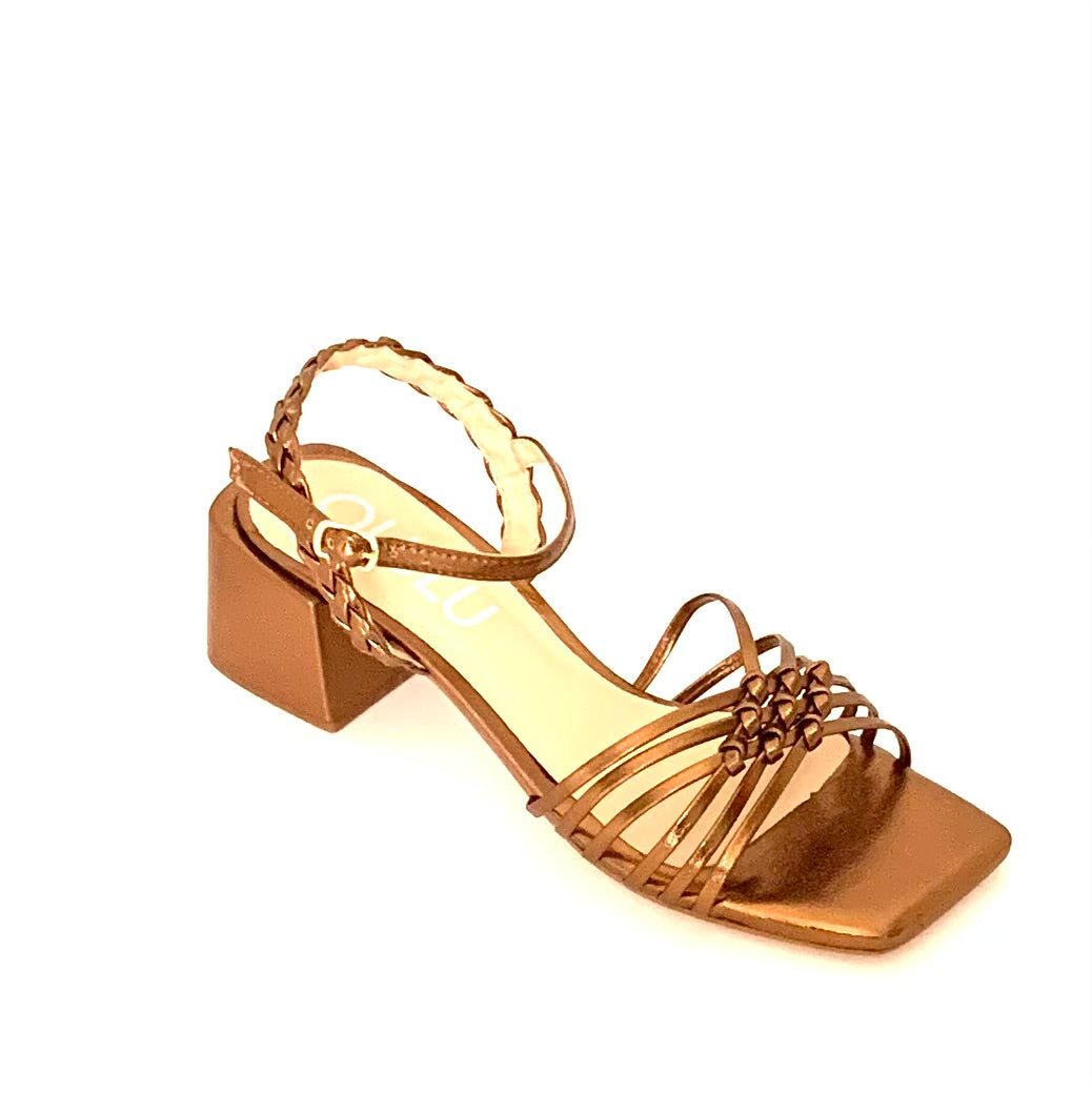 OLULU® | Sandália Senhora; Cor Bronze | Cod SS296