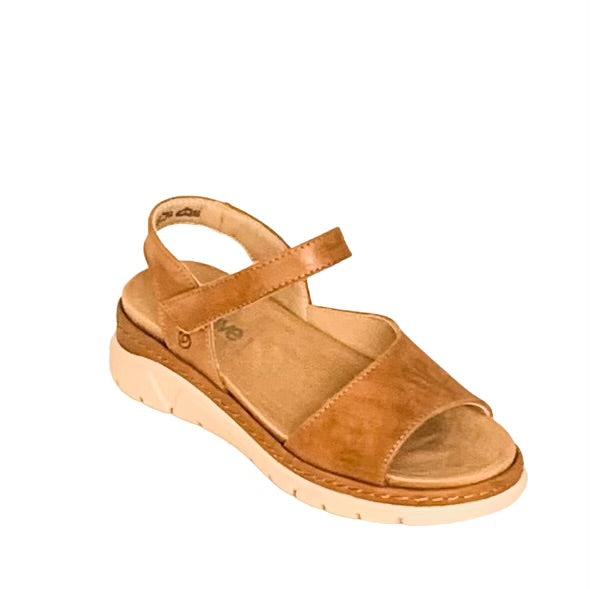 SUAVE® | Sandália Senhora; Cor Camel | Cod SS605