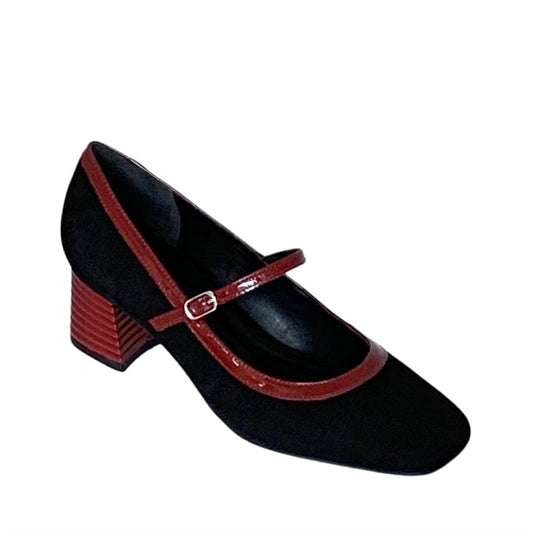 PARODI® | Sapato Senhora; Cor Preto com Bordeaux | Cod FS687