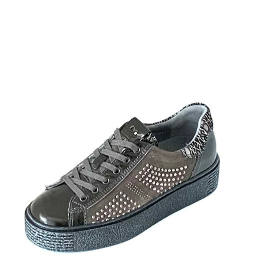 NERO GIARDINI® | zapatillas de deporte de las señoras; color gris | Código OS84