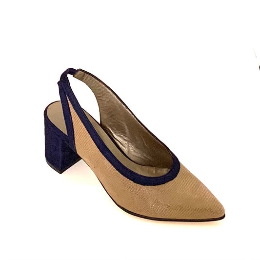 LOOKS® | Sapato Senhora; Cor Camel e Azul | Cod SS270