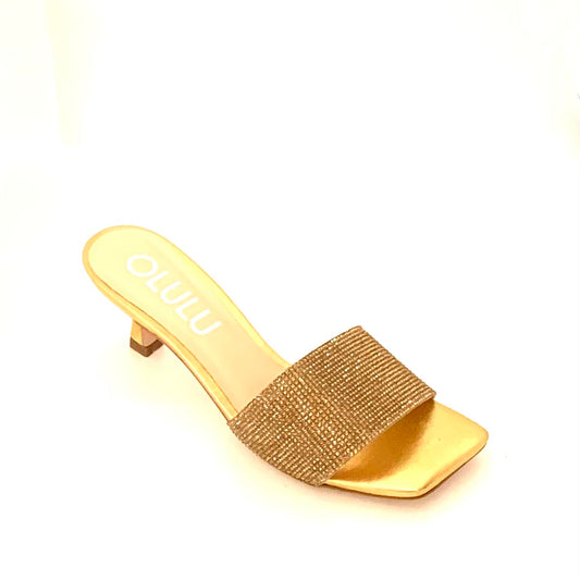OLULU® | zapatilla de señora; Color dorado | código SS292