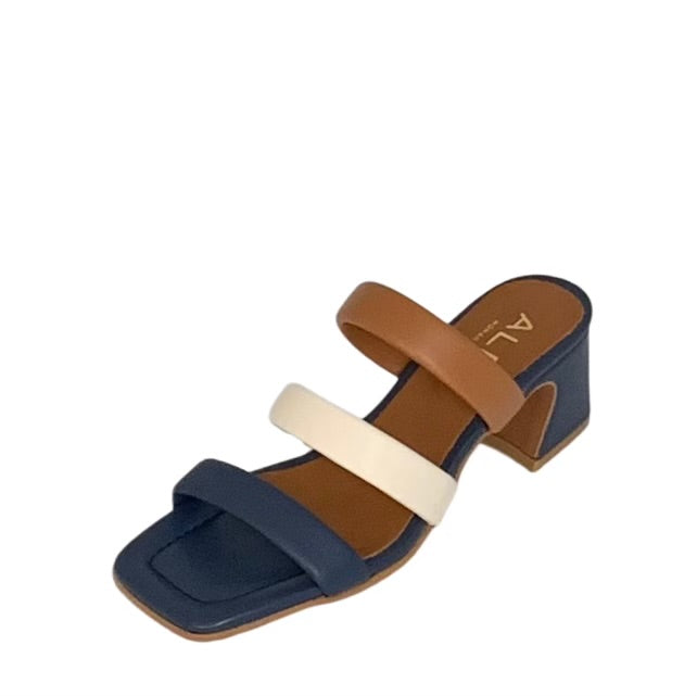 ALPE® | Chinelo Senhora; Cor Azul com Camel | Cod SS473